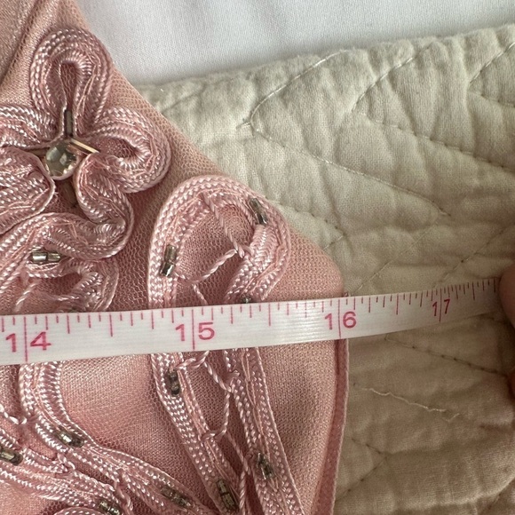 Sue Wong Womens Embellished Pink Cocktail
Dress Lined Beaded Sequin midi size 4 - Picture 7 of 10